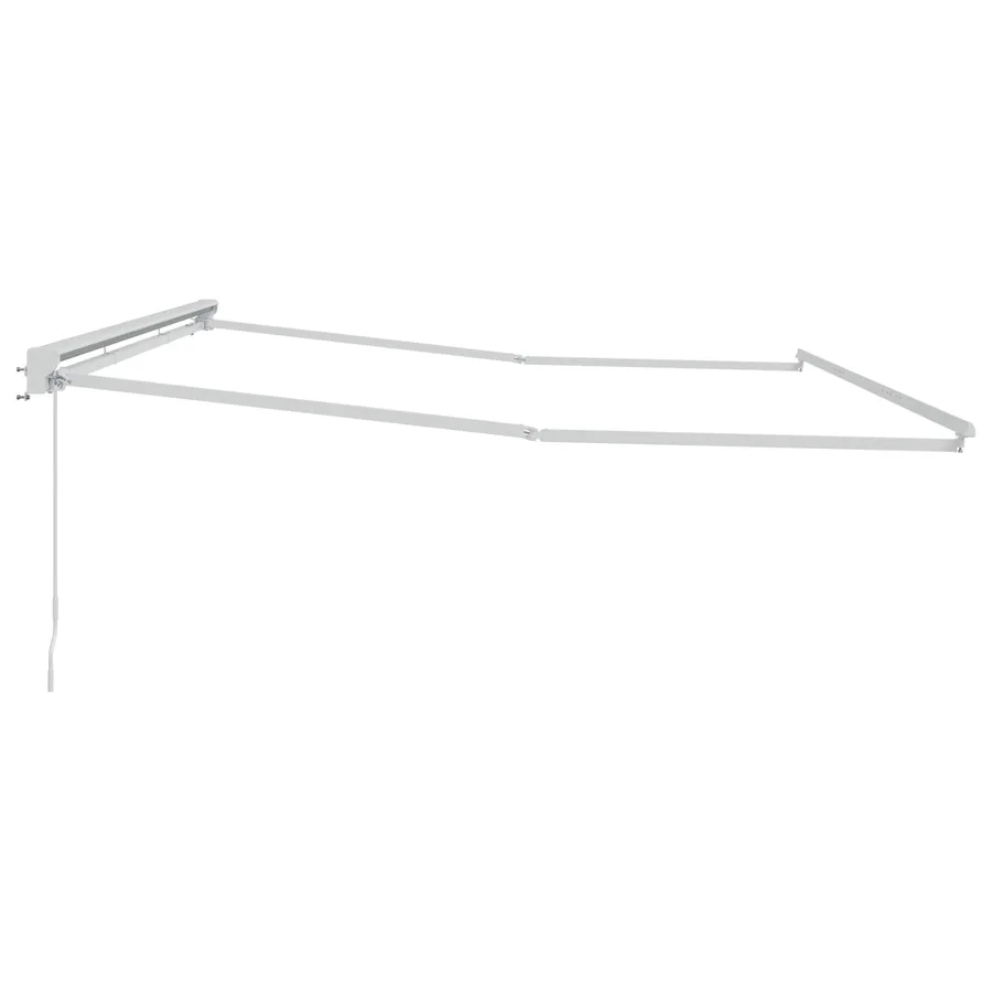 Cadre de auvent manuel Réglable Blanc 5 x 3 m Acier - 4