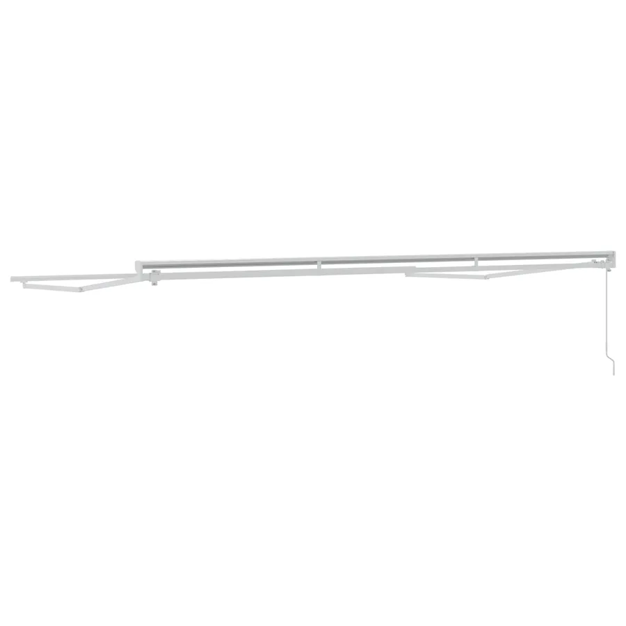Cadre de auvent manuel Réglable Blanc 5 x 3 m Acier - 5