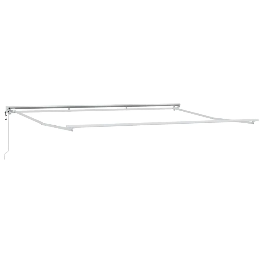 Cadre de store rétractable électrique Blanc 4 × 3 m Acier - 2