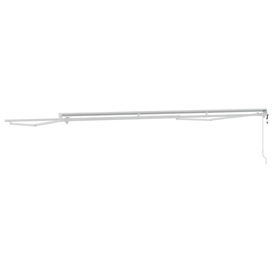 Cadre de store rétractable électrique Blanc 4 × 3 m Acier - 5
