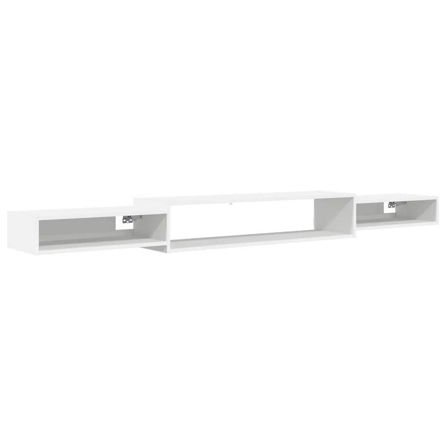 Meuble TV mural Montage mural Blanc 220 x 28 x 21 cm - 2