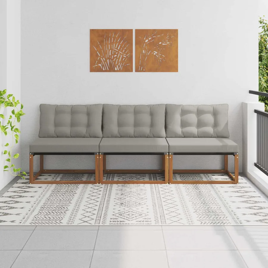 3 Pièce Sofa de milieu extérieur