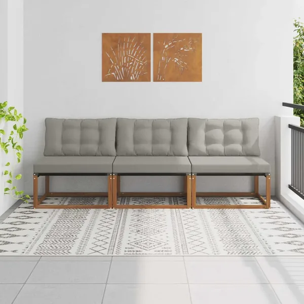 3 Pièce Sofa de milieu extérieur