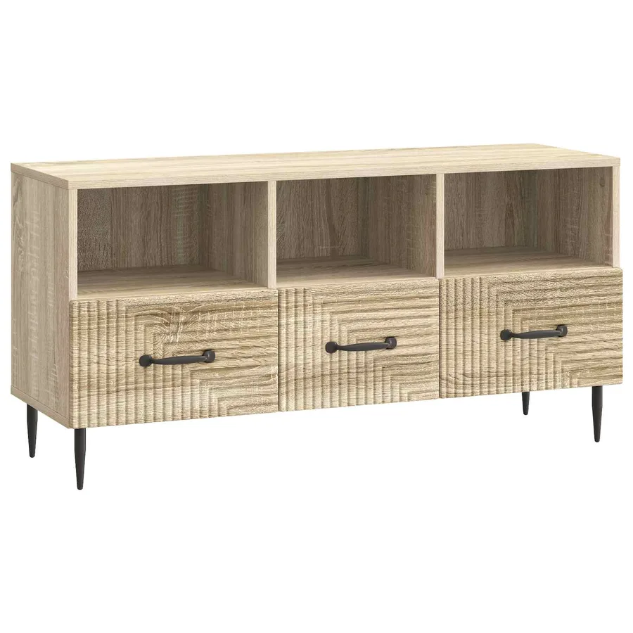 Meuble TV Chêne Sonoma 102 x 34,5 x 50 cm Bois d'ingénierie - 2