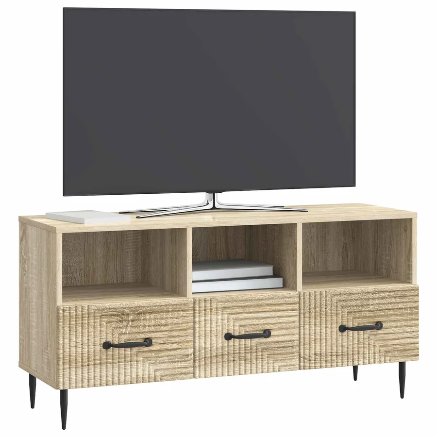 Meuble TV Chêne Sonoma 102 x 34,5 x 50 cm Bois d'ingénierie - 3