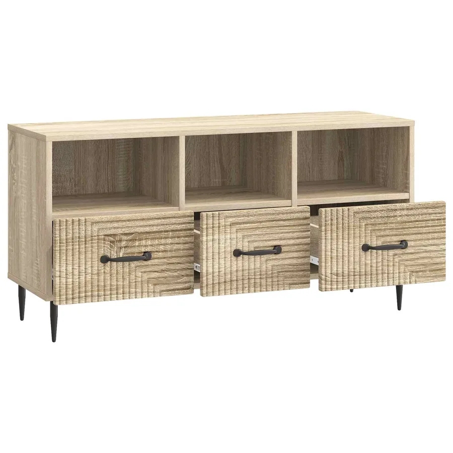 Meuble TV Chêne Sonoma 102 x 34,5 x 50 cm Bois d'ingénierie - 5