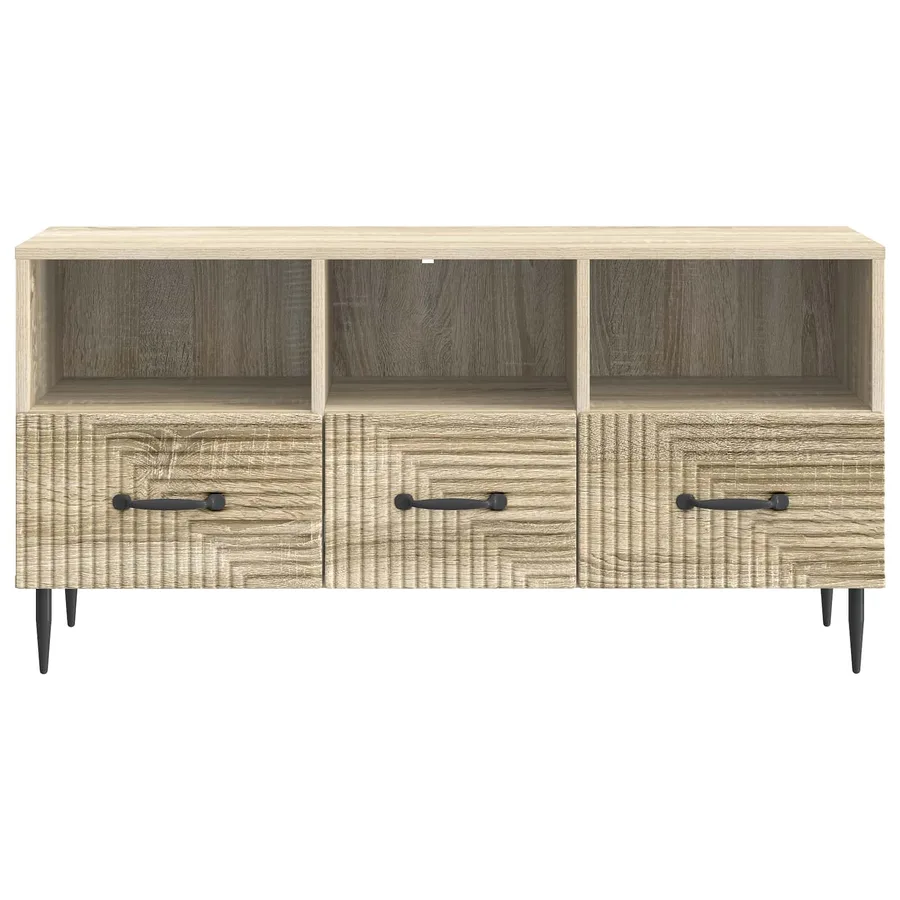 Meuble TV Chêne Sonoma 102 x 34,5 x 50 cm Bois d'ingénierie - 6
