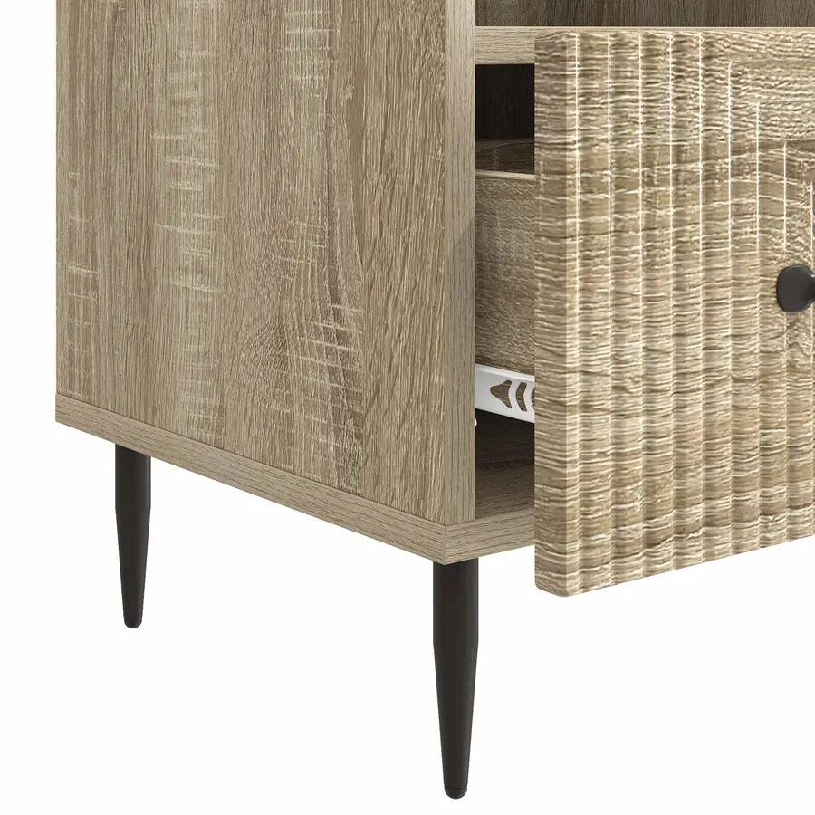 Meuble TV Chêne Sonoma 102 x 34,5 x 50 cm Bois d'ingénierie - 9