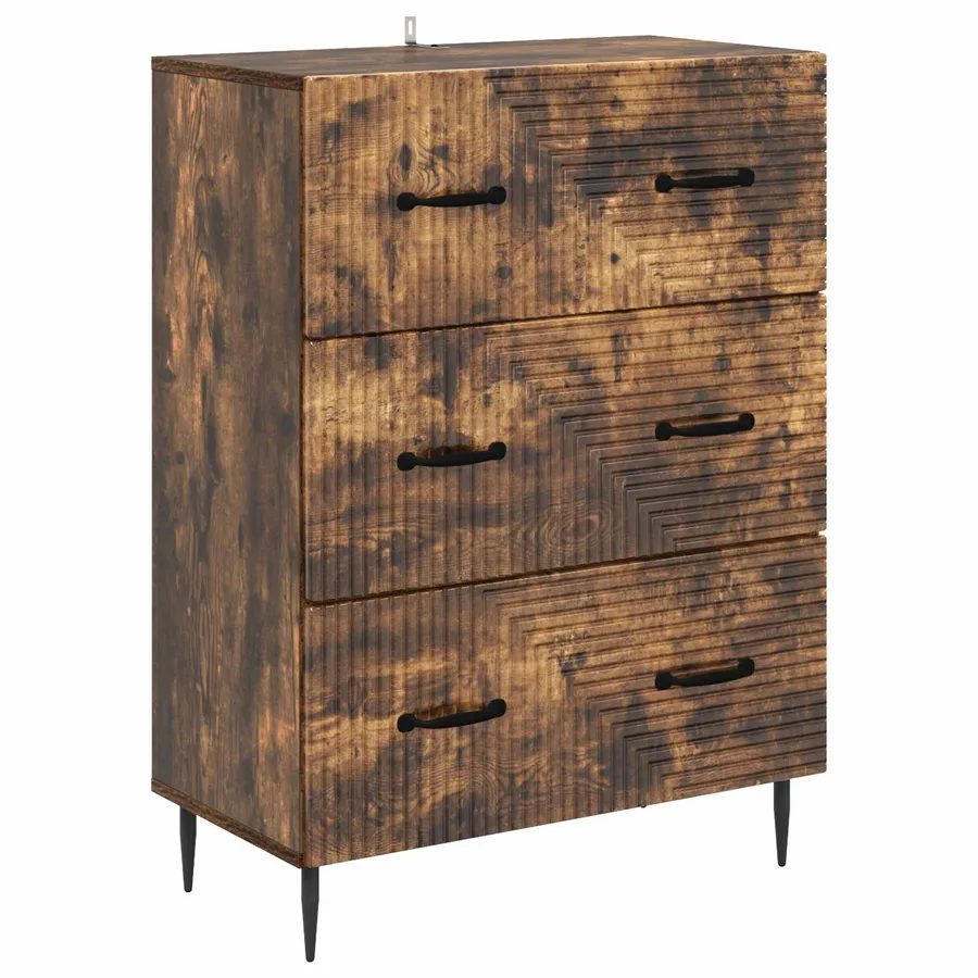 Armoire à tiroirs Chêne fumé 66 x 34,5 x 89,5 cm - 2