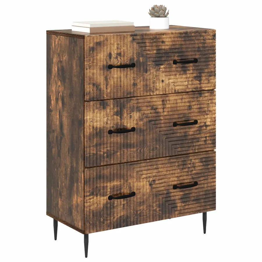 Armoire à tiroirs Chêne fumé 66 x 34,5 x 89,5 cm - 3