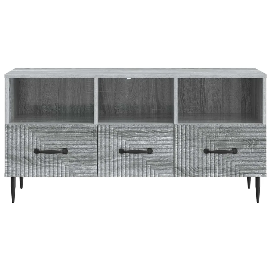 Meuble TV Sonoma gris 102 x 34,5 x 50 cm Bois d'ingénierie - 6
