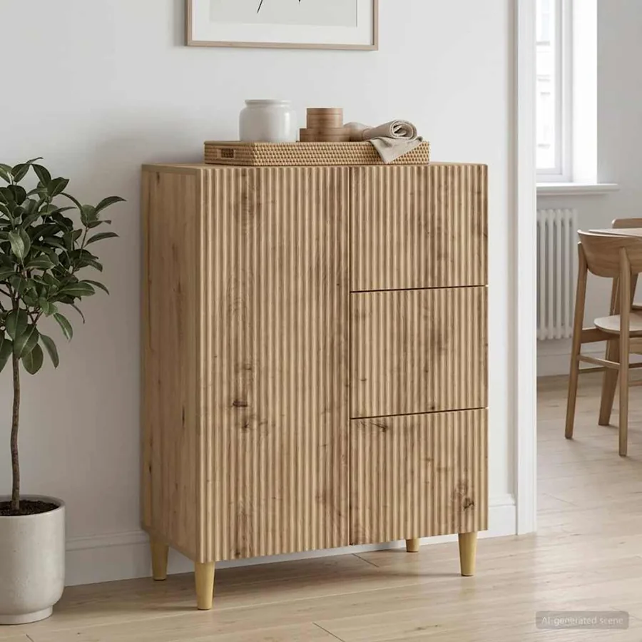 Buffet Chêne artisanal 66 x 34,5 x 90 cm Bois d'ingénierie