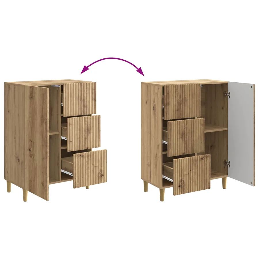 Buffet Chêne artisanal 66 x 34,5 x 90 cm Bois d'ingénierie - 10