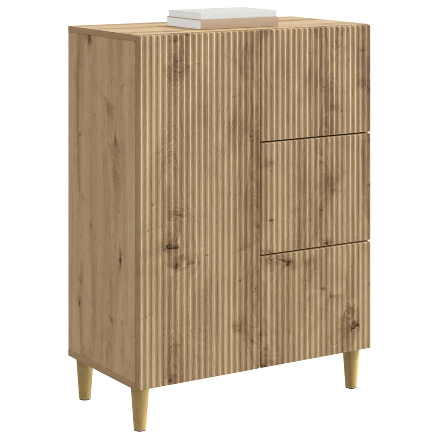 Buffet Chêne artisanal 66 x 34,5 x 90 cm Bois d'ingénierie - 3