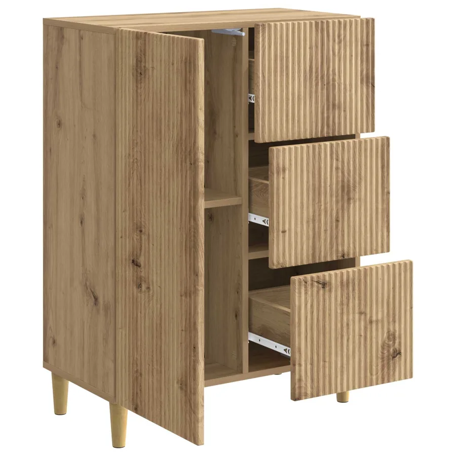 Buffet Chêne artisanal 66 x 34,5 x 90 cm Bois d'ingénierie - 5