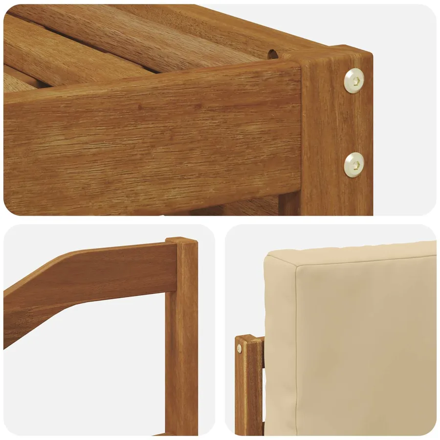 Ensemble de canapé d'angle avec coussin 6 pcs Naturel et Beige - 6