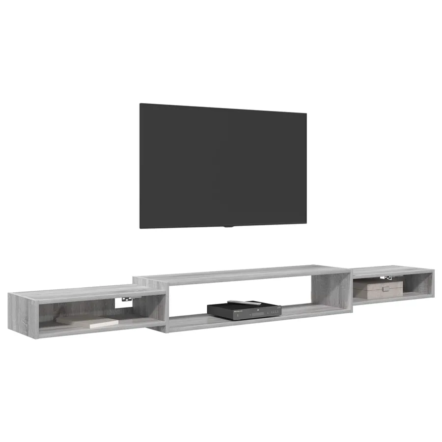 Meuble TV mural Montage mural Sonoma gris 220 x 28 x 21 cm - 3