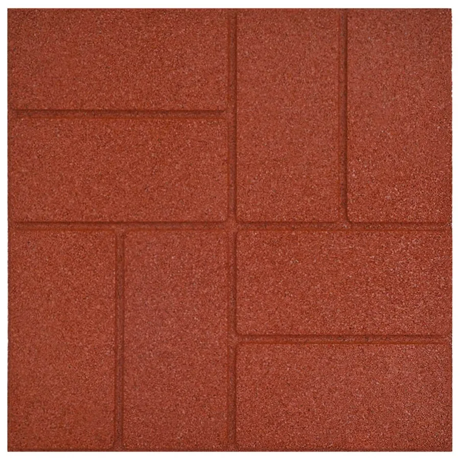 Pierre de marchage 6 pcs Rouge 40,5 x 40,5 x 2 cm Caoutchouc - 6