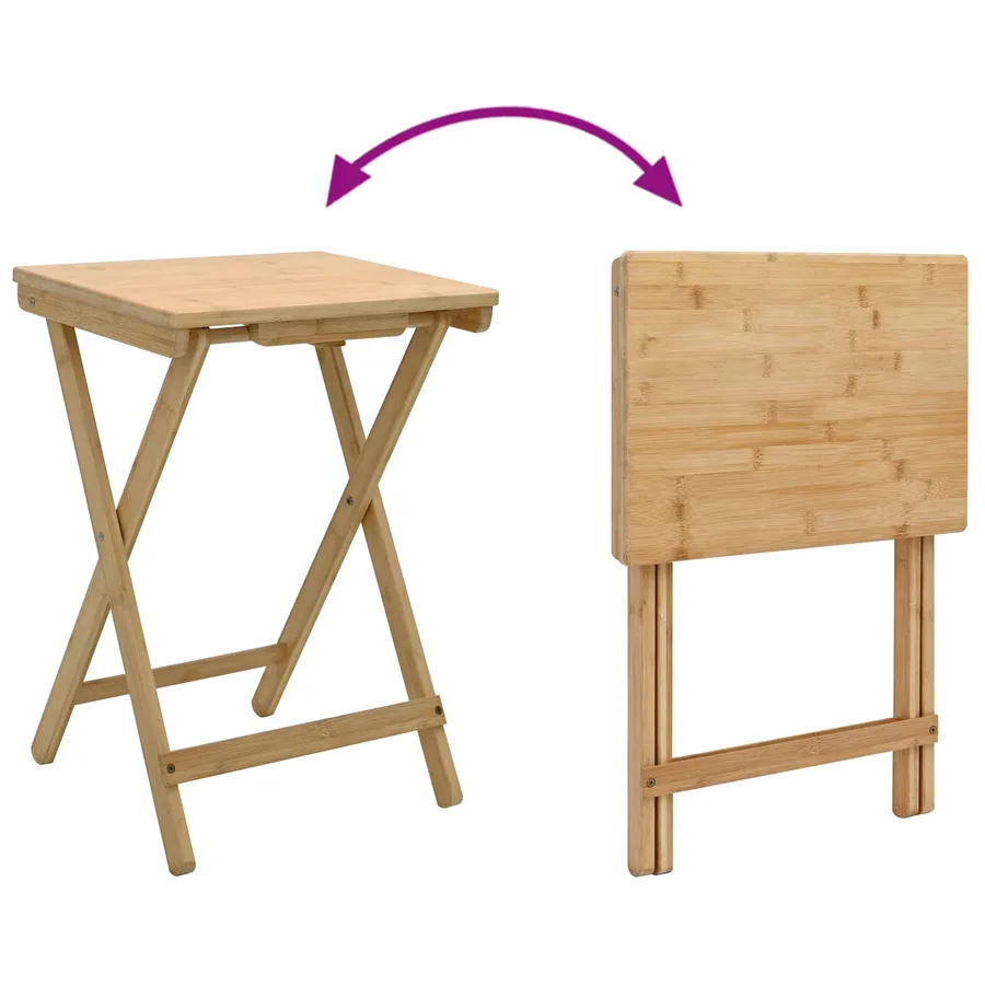 Table de cuisine Naturel 40 x 30 x 53,5 cm Bambou - 11