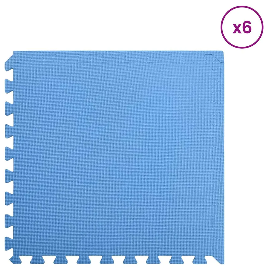Tapis de sol de piscine 6 pcs Bleu 2,16 ㎡ Mousse EVA - 2