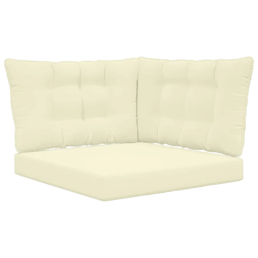 Coussin de canapé d'extérieur Polyester Crème 80 x 43 x 10 cm - 2