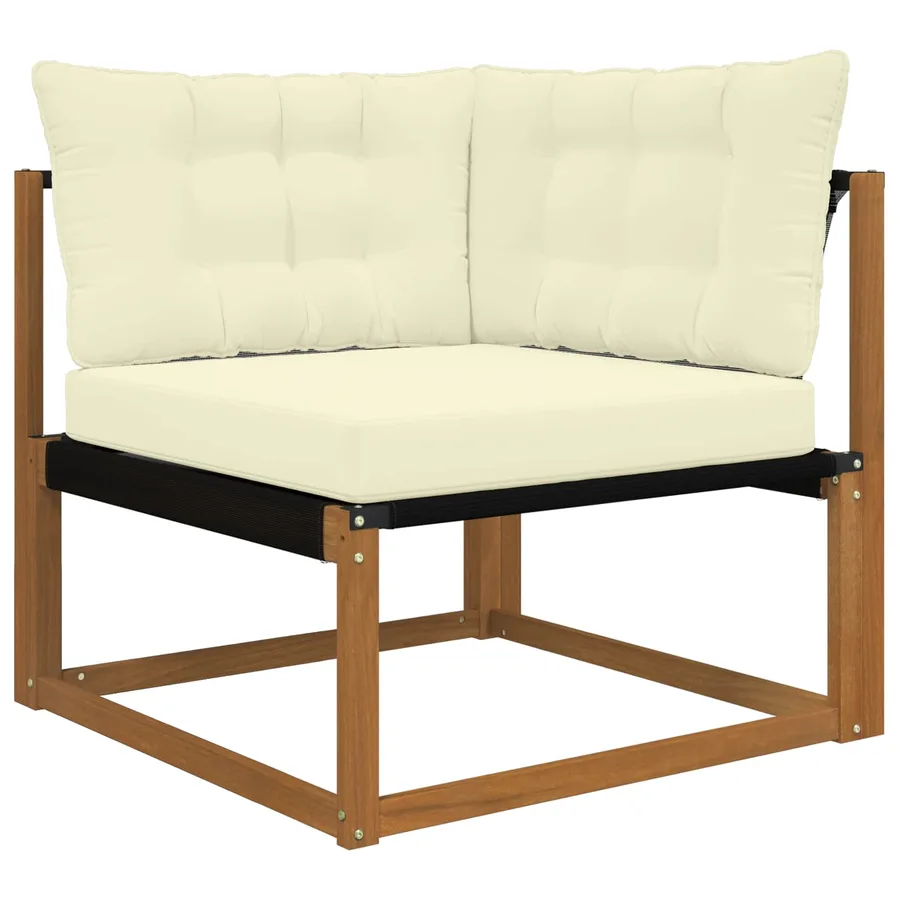 Coussin de canapé d'extérieur Polyester Crème 80 x 43 x 10 cm - 3