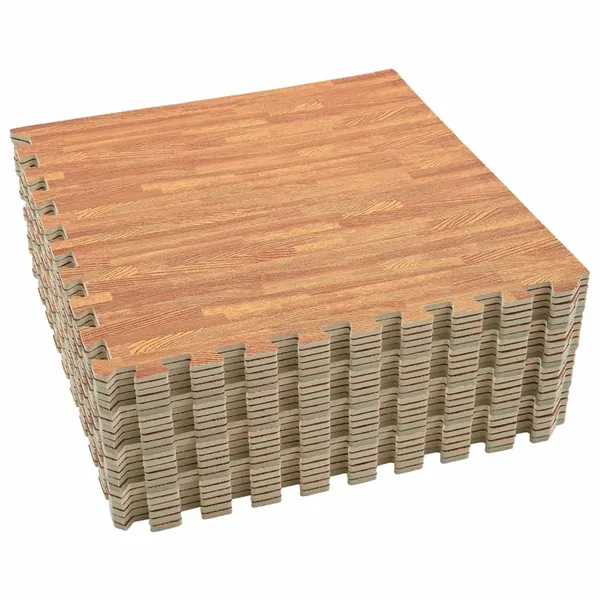 Tapis de sol de piscine 24 pcs bois 8,64 ㎡ Mousse EVA