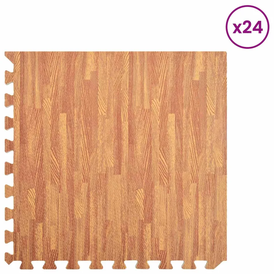 Tapis de sol de piscine 24 pcs bois 8,64 ㎡ Mousse EVA - 2