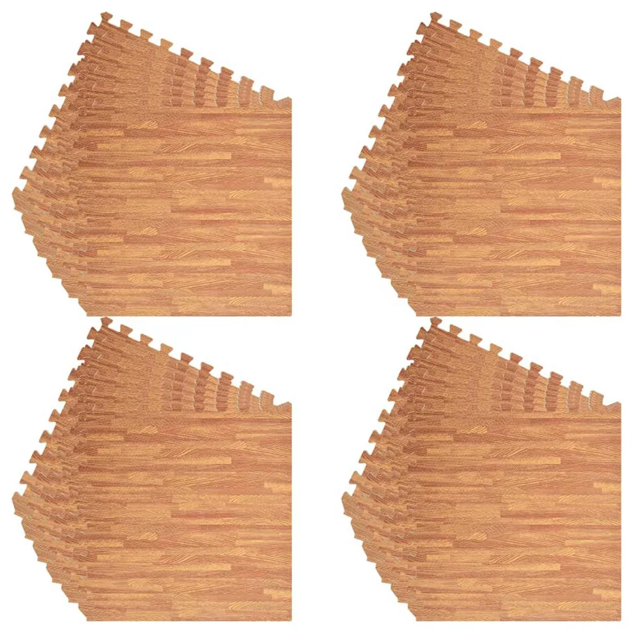 Tapis de sol de piscine 24 pcs bois 8,64 ㎡ Mousse EVA - 5