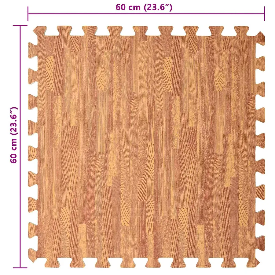 Tapis de sol de piscine 24 pcs bois 8,64 ㎡ Mousse EVA - 6