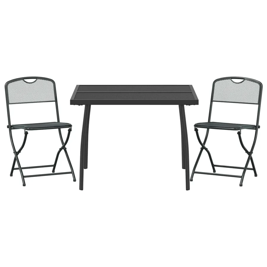 Ensemble de meubles d'extérieur 3 pcs Anthracite Fer et Acier - 6