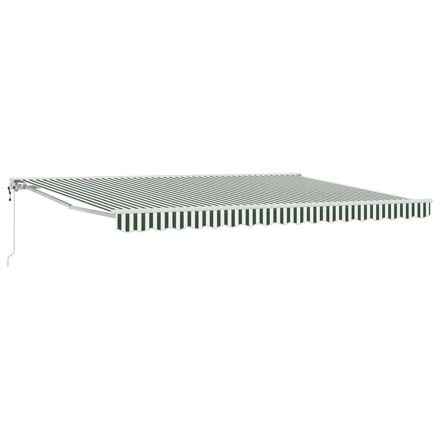 Auvent rétractable électrique Vert et blanc 4 × 3 m - 2