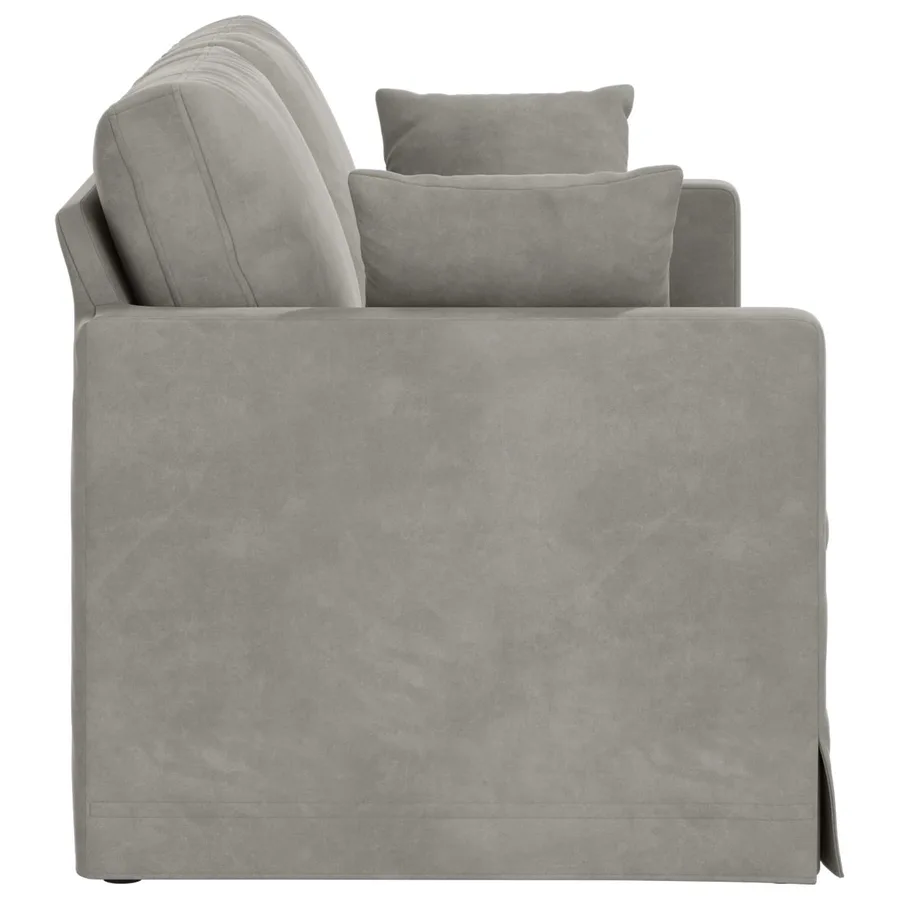 Canapé Gris clair 158 x 78 x 80 cm Velours - 5