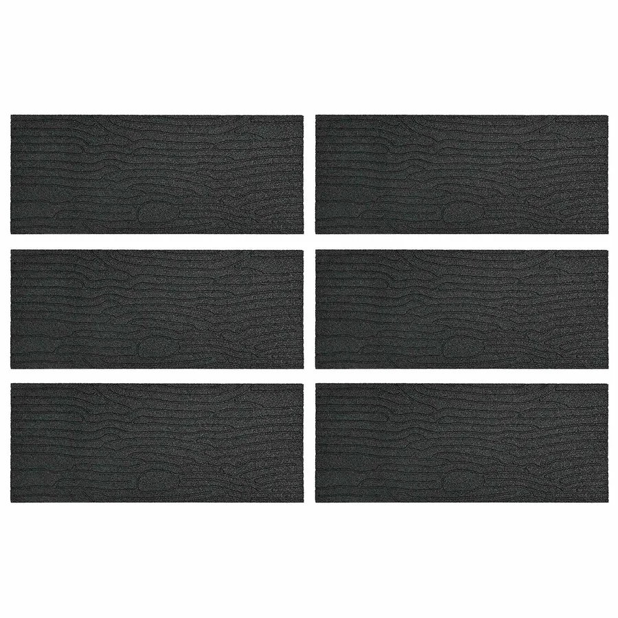 Pierre de marchage 6 pcs Noir 60,5 x 25 x 2 cm Caoutchouc - 2