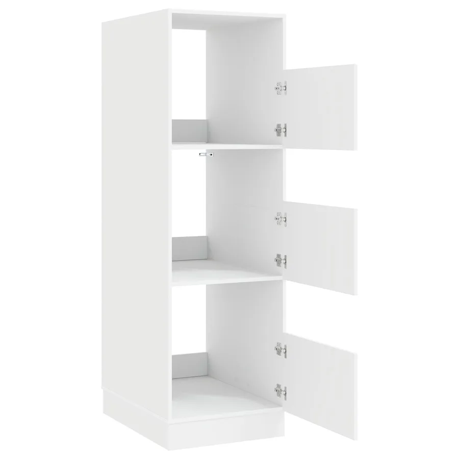 Armoire à Laver avec stockage Blanc Bois d'ingénierie - 5