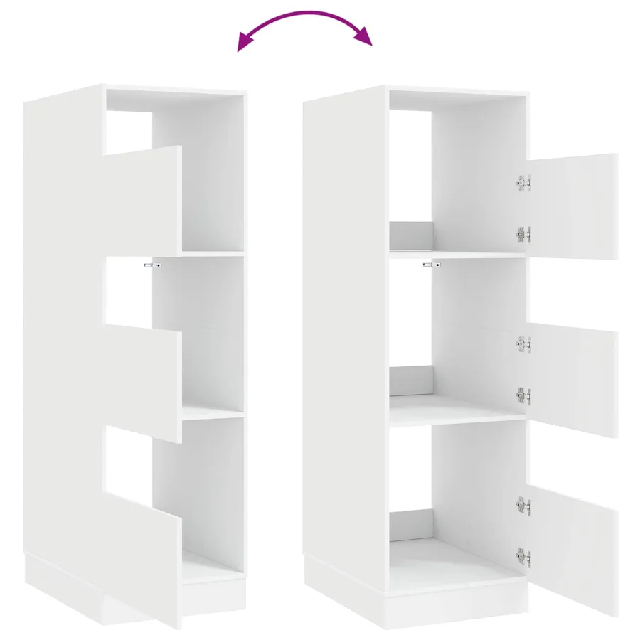 Armoire à Laver avec stockage Blanc Bois d'ingénierie - 8