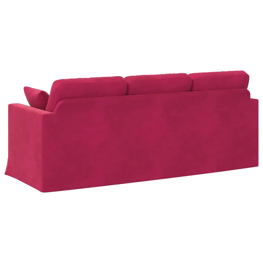 Canapé Bordeaux 198 x 78 x 80 cm Velours - 6