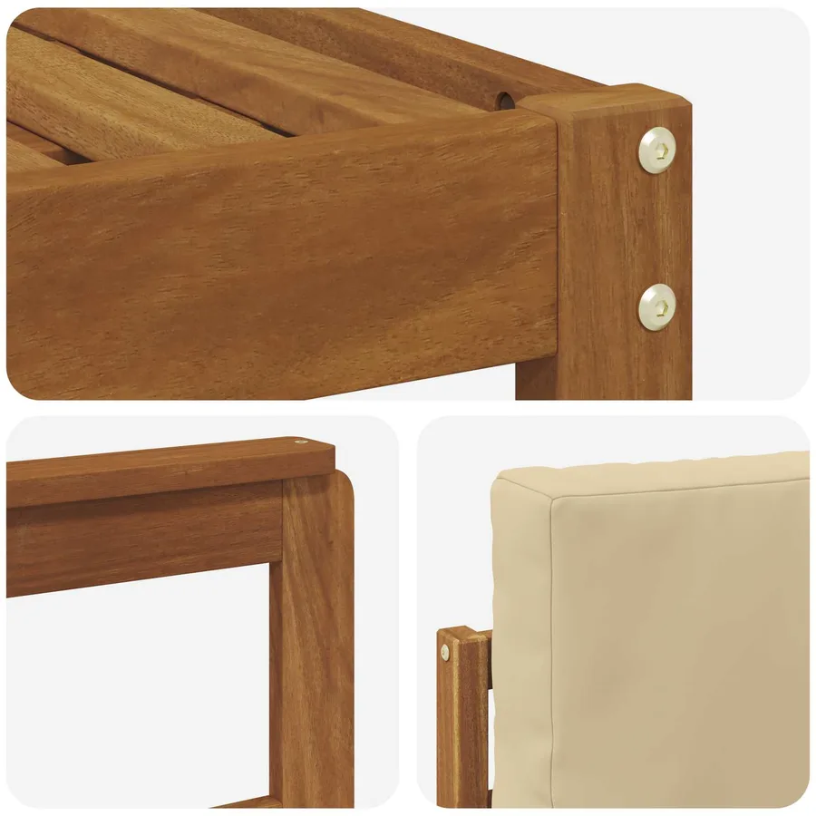 Ensemble de canapés d'extérieur 6 pcs Naturel et Beige - 6