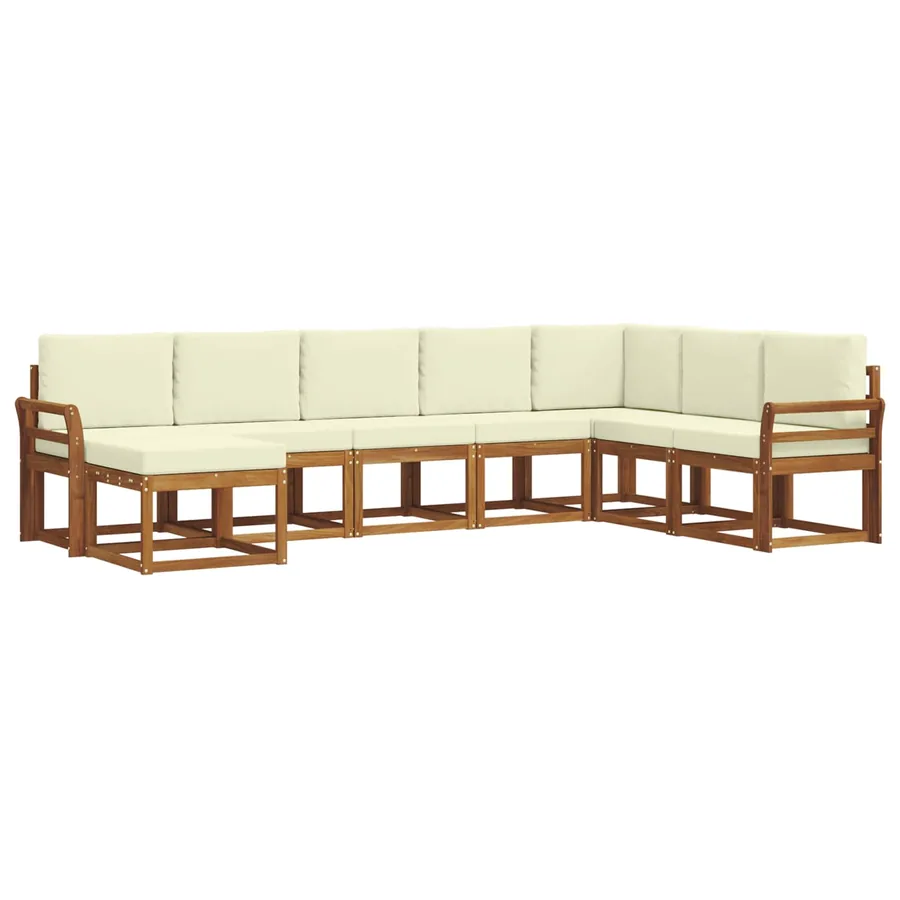 Ensemble de canapés d'extérieur 8 pcs Naturel et Crème - 2