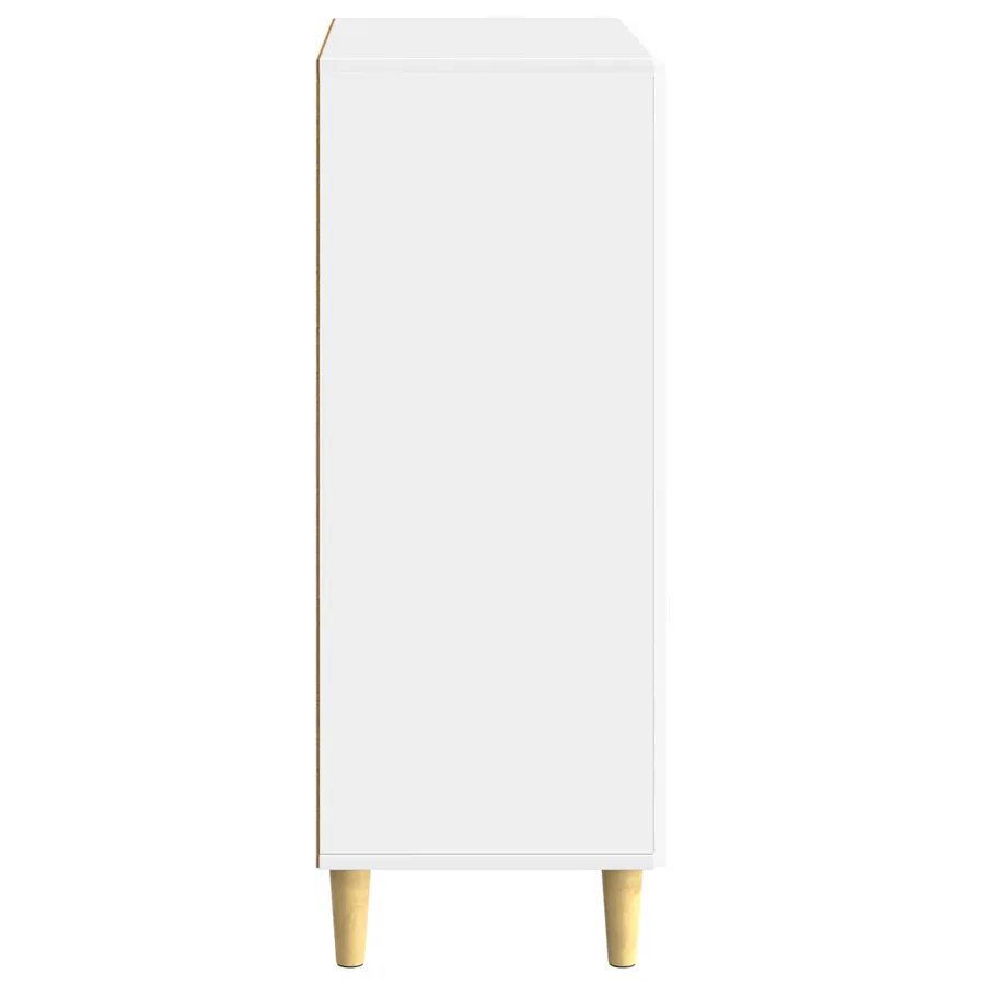 Buffet Blanc brillant 66 x 34,5 x 90 cm Bois d'ingénierie - 7