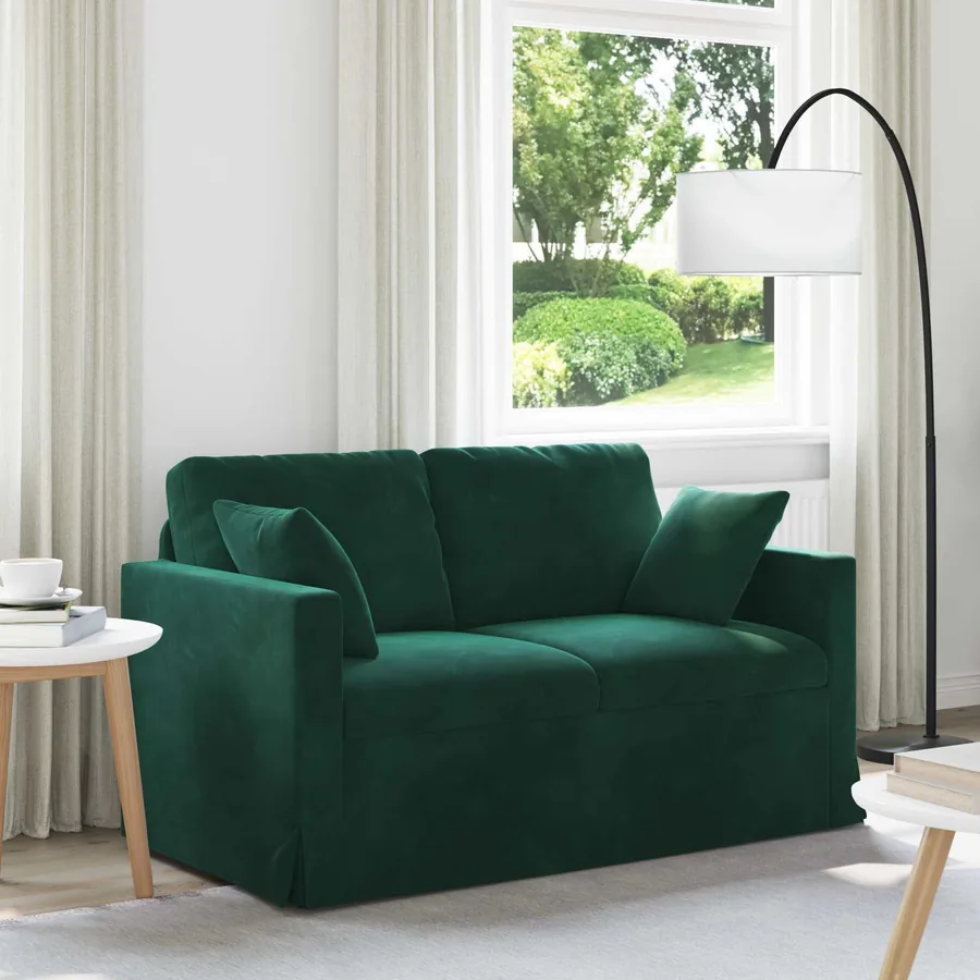 Canapé Vert foncé 138 x 78 x 80 cm Velours