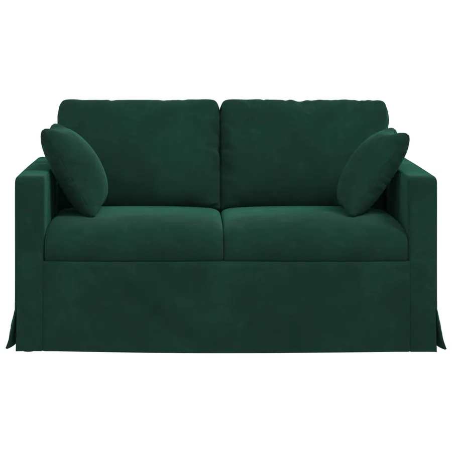Canapé Vert foncé 138 x 78 x 80 cm Velours - 4