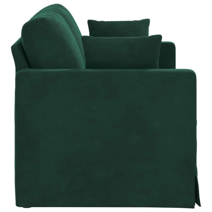 Canapé Vert foncé 138 x 78 x 80 cm Velours - 5