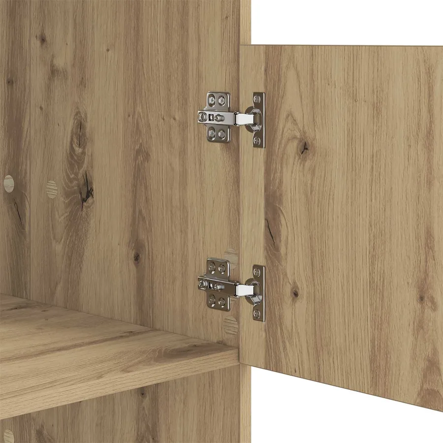 Armoire à Laver avec stockage Chêne artisanal 50 x 68 x 162 cm - 12