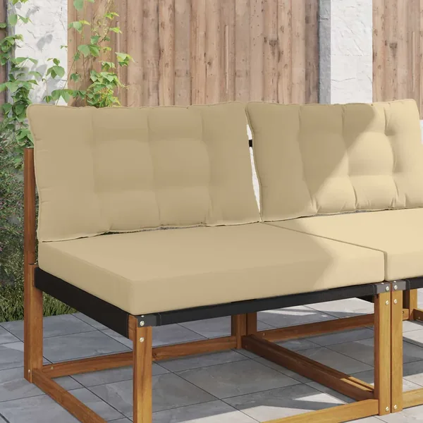 Coussin de canapé d'extérieur Polyester Beige 80 x 68,5 x 8 cm