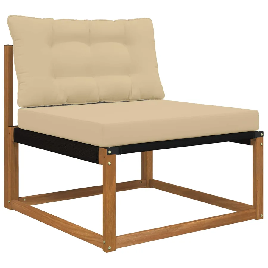 Coussin de canapé d'extérieur Polyester Beige 80 x 68,5 x 8 cm - 3