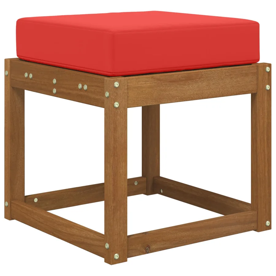Coussin de Siège d'Extérieur Rouge 40 x 40 x 8 cm - 3