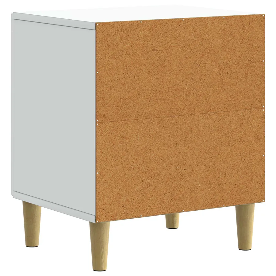 Cabinet de chevet 2 pcs Blanc 43 x 34,5 x 50 cm - 9