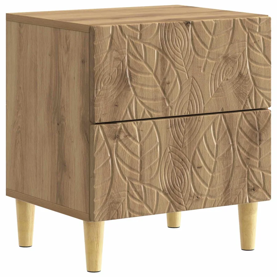 Table de chevet 2 pc Chêne artisanal 43 x 34,5 x 48 cm - 4