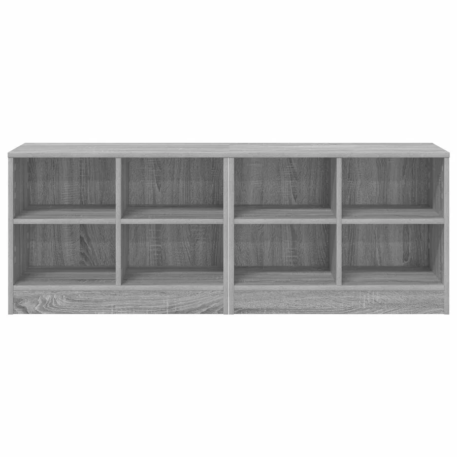 Armoire de lit avec étagère 2 pcs Sonoma gris 66 x 33 x 48 cm - 5
